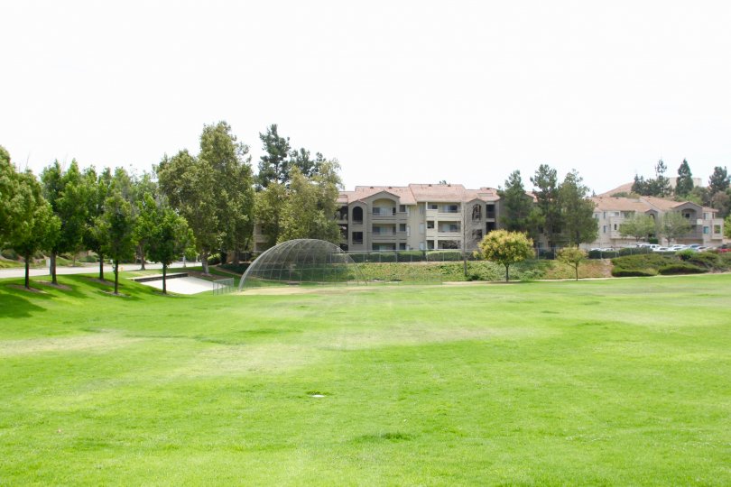 superb field and well mowed lawn of Triana at Corona Ranch, Corona California