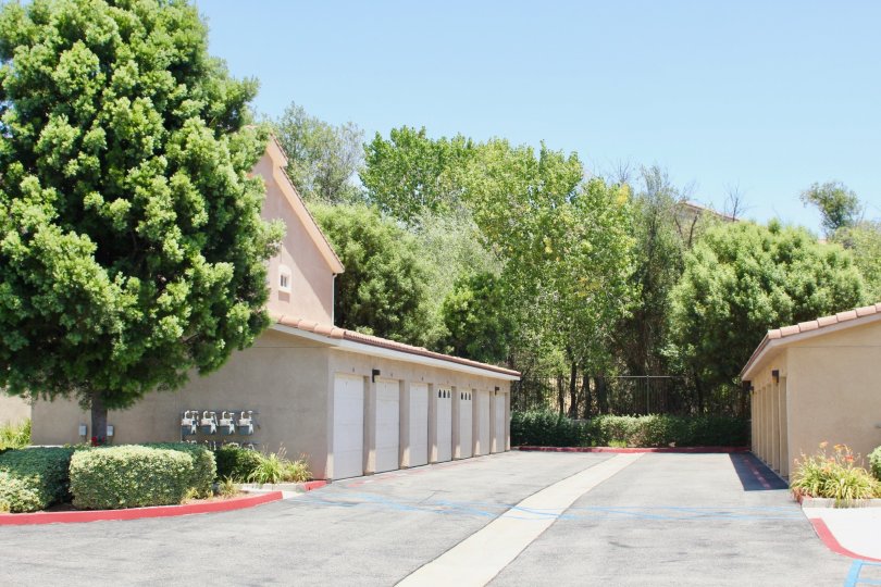 A closed parking spaces in Reserves at Madison Park community.
