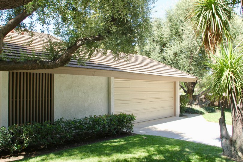Brown slats cover a window on a house at Canyon Crest Villas.