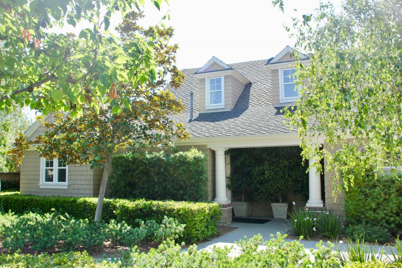 Savannah at Harveston temecula California digital designed like building with shaped narrow windows
