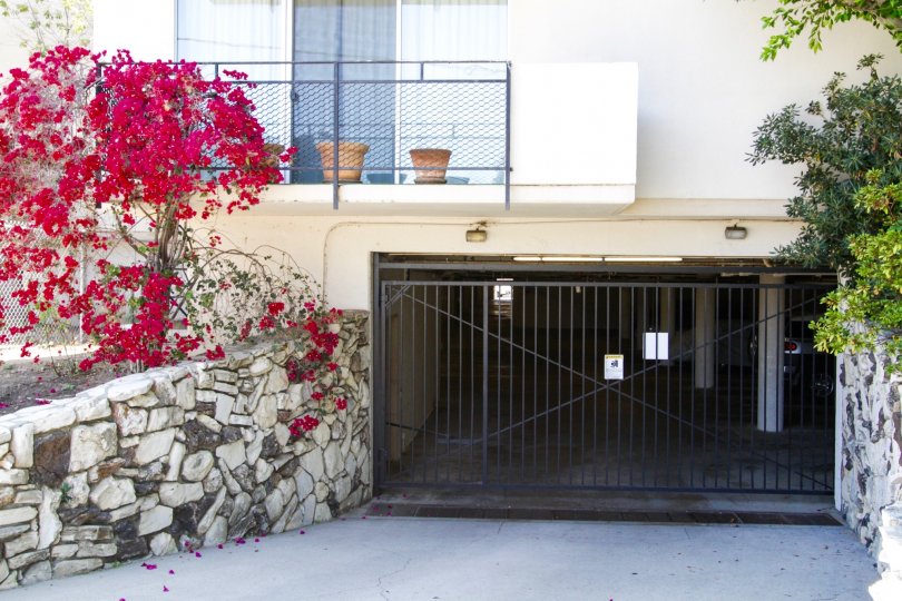 Subterranean parking entrance at Brentwood Sunset condos
