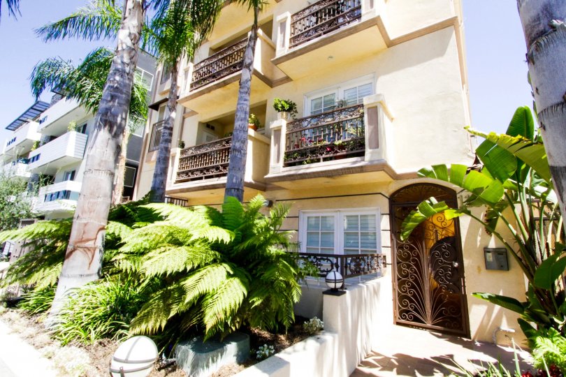 A ornate wrought iron gate leads to the entrance of Brentwood View