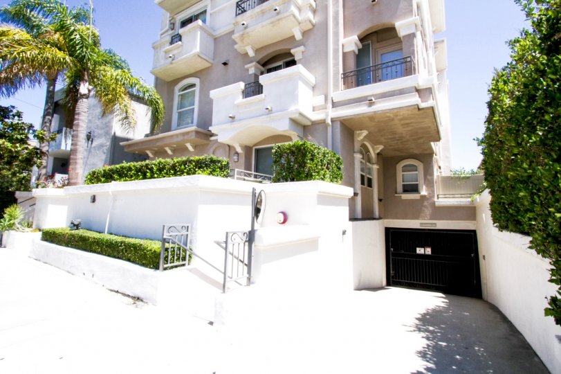 Private gated parking entrance at The Portofino condos