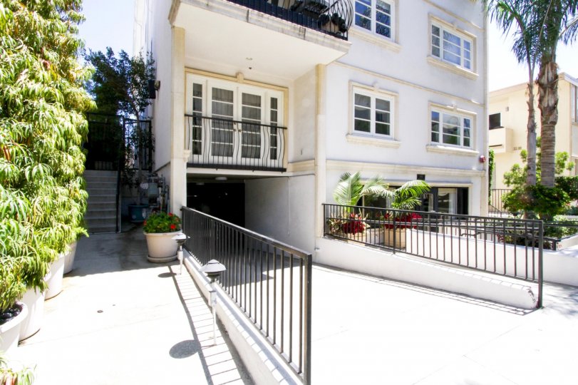 Ramp leading the gated parking entrance at Villa Trocadero