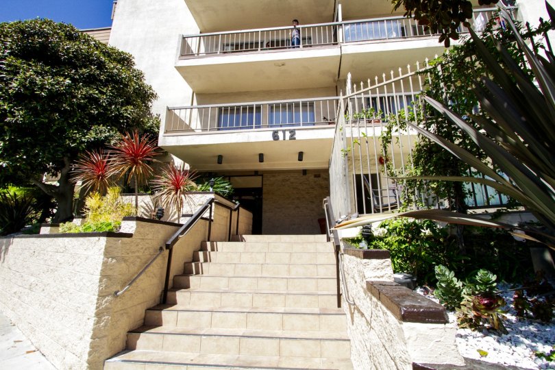 Stairs lead to the entry of Barrington Terry Hill