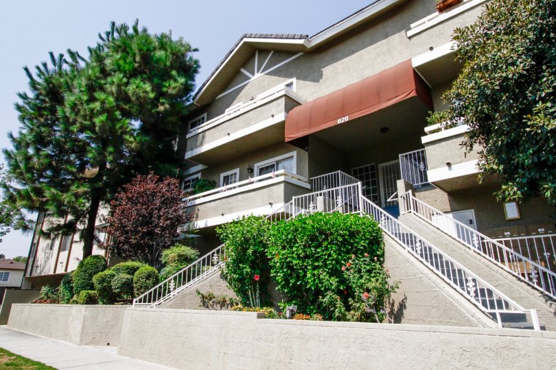 The balconies at Gateway Condos in Burbank California