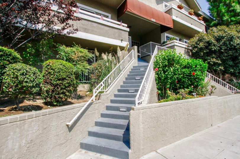 The stairs leading to the entrance of Gateway Condos