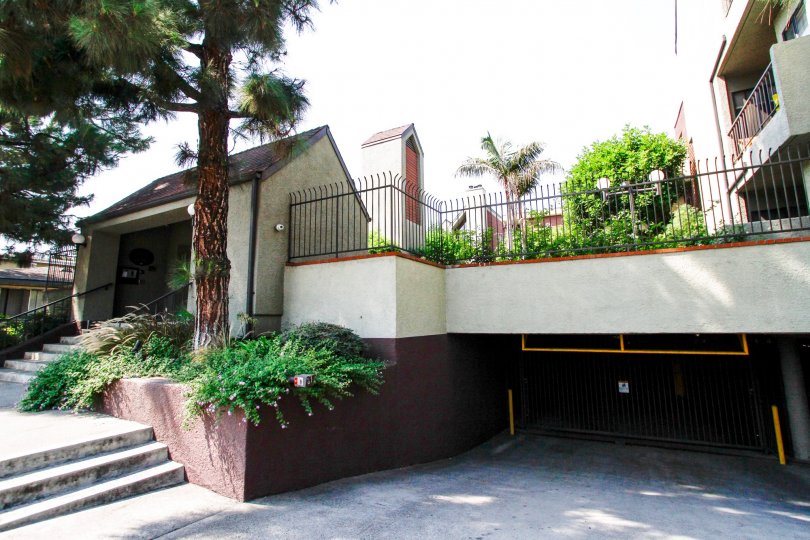 The parking for McCambridge Townhomes in Burbank California