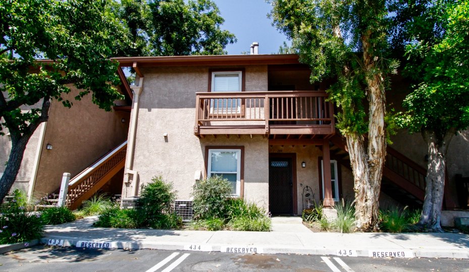 The entrance into a unit within Canoga Lakes