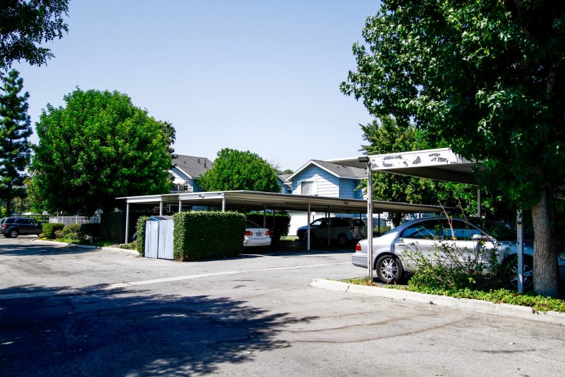The covered parking for Shady Grove residents
