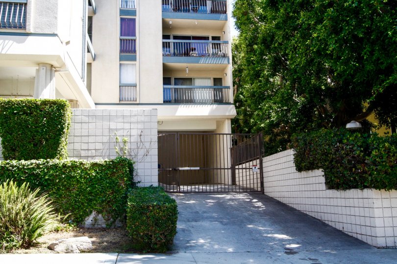 The gated parking at Cambridge House