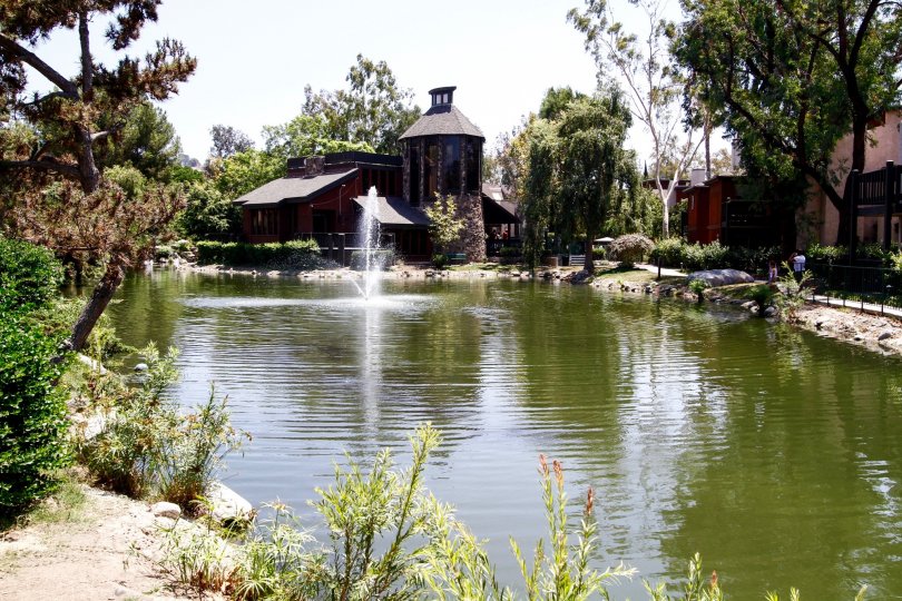 The lake at Lakeside Village in Culver City