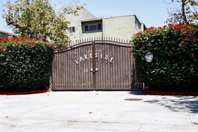 The entry gate for Lakeside Village
