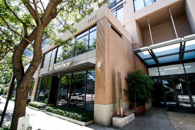 The sidewalk in front of Elleven South Lofts