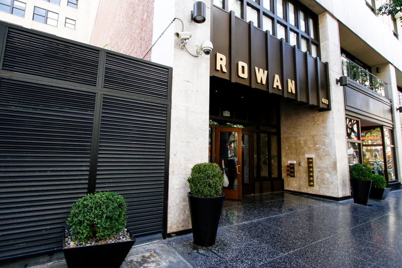 The foyer in front of Rowan Lofts