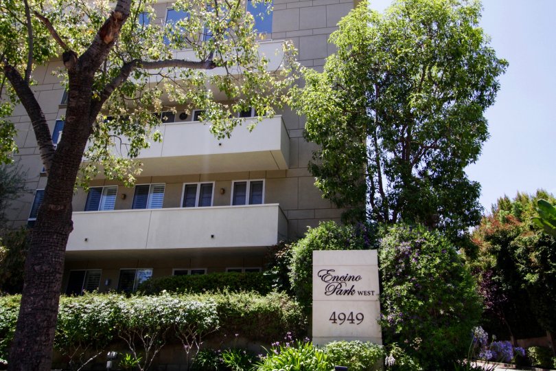 The sign showcasing the Encino Park West