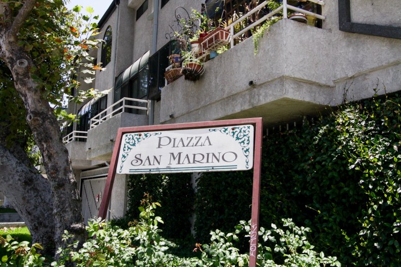 The sign announcing the Piazza San Marino