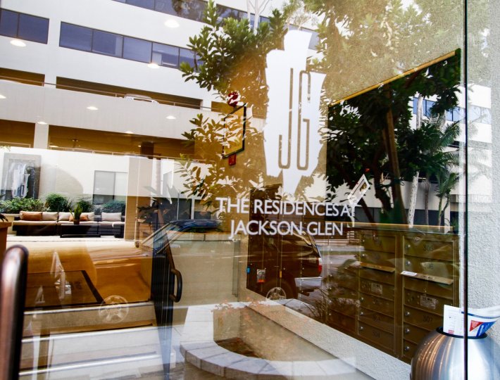 The name of the Jackson Glen on the door
