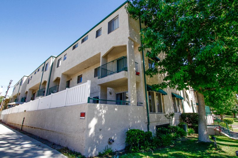 The balconies at Louise Court in Glendale California