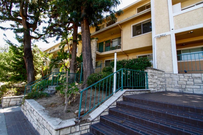 The stairs leading up to Sinclair Gardens