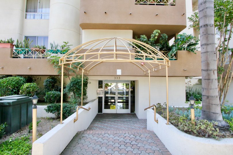 Gorgeous entranceway of the Westminster Village in Hancock Park California.