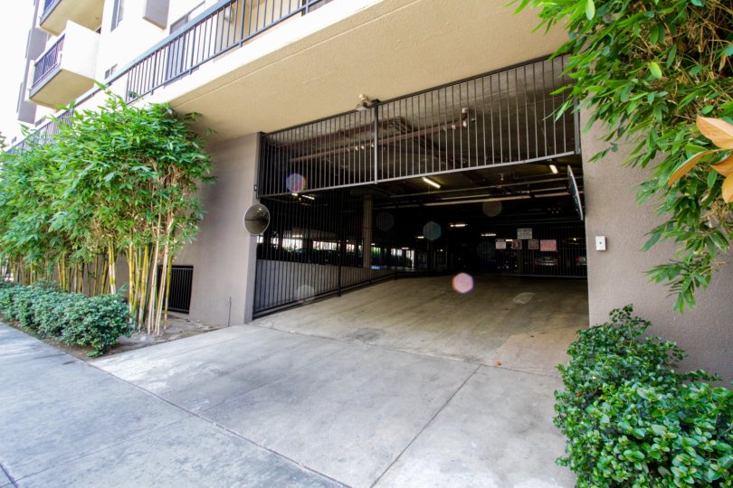 A gated parking area at Hollywood Regis