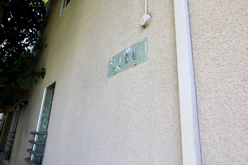 The address plaque at Orange Drive