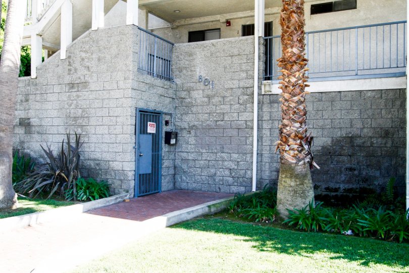 An entrance into the Grevillea Townhomes in Inglewood