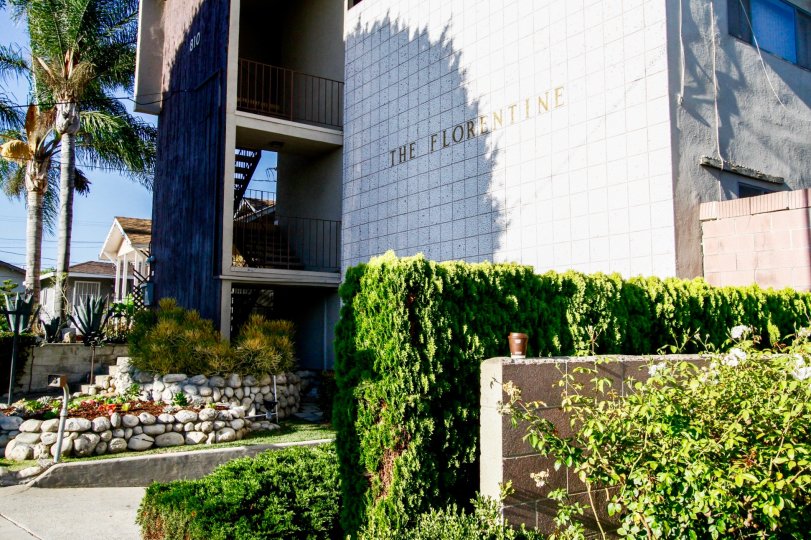 The name of The Florentine on the building in Inglewood