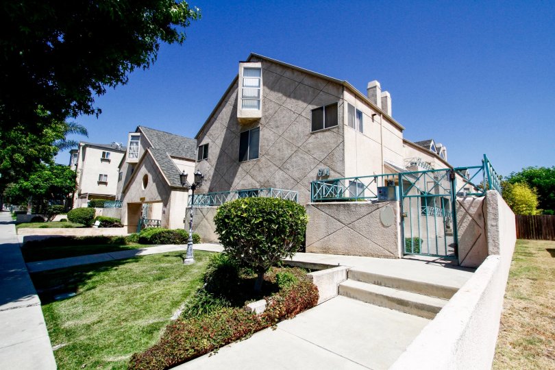 The walkway around Venice Way Condos in Inglewood