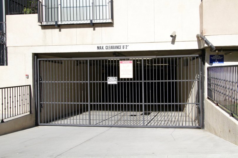 The two car gate entrance to the parking area of St Andrews Villa