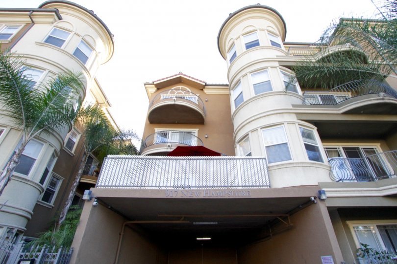 The address to The Kensington is above the entrance to the garage