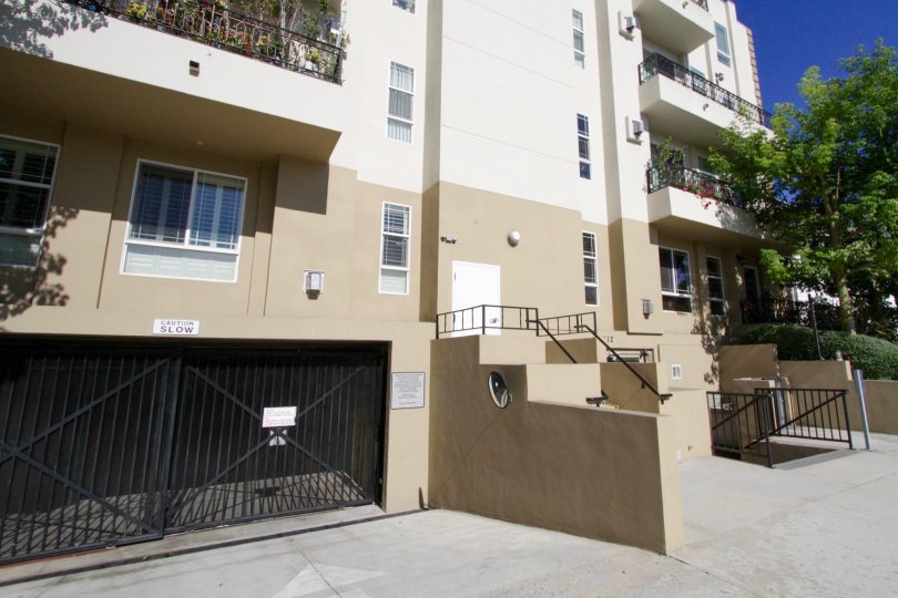 The garage to Wilton Villas is a gated subterranean area
