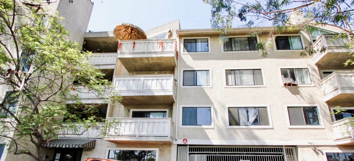 The balconies seen at 1723 Cedar Ave