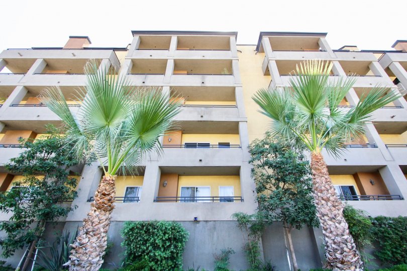 The balconies at 838 Pine in Long Beach, California