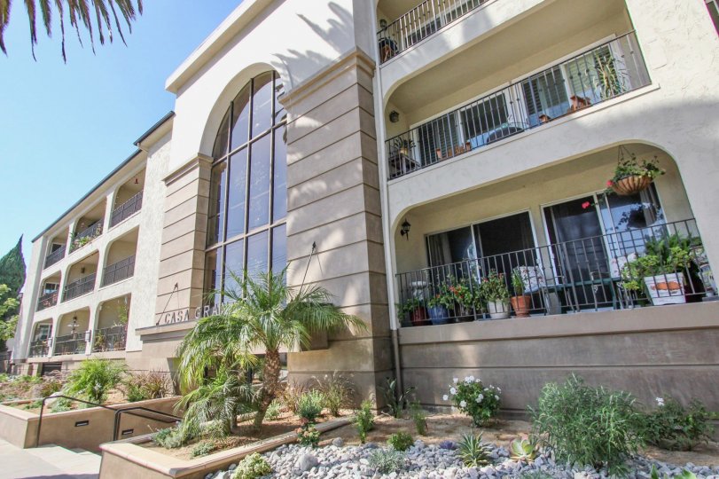 The landscaping around Casa Grande in Long Beach, California