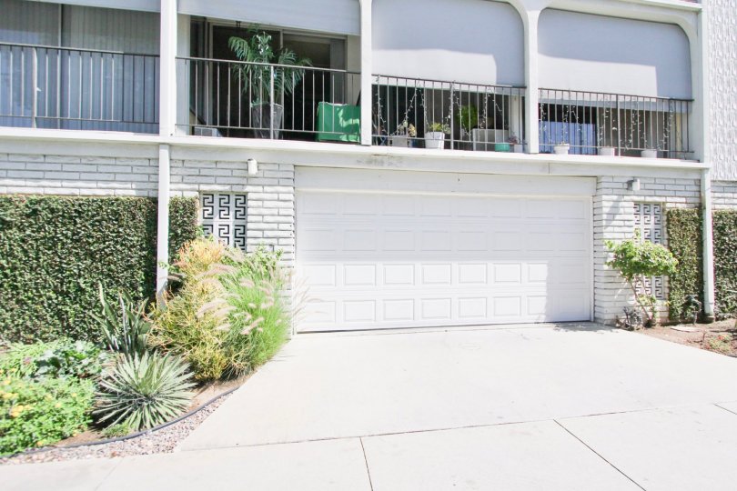 The garage for parking at the Chateau Lisa in Long Beach, California