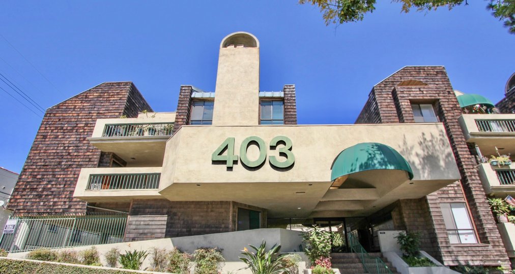 The address on the Chestnut Court building in Long Beach, California