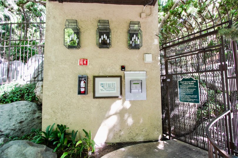 The keyed entry for security at Clark Terrace