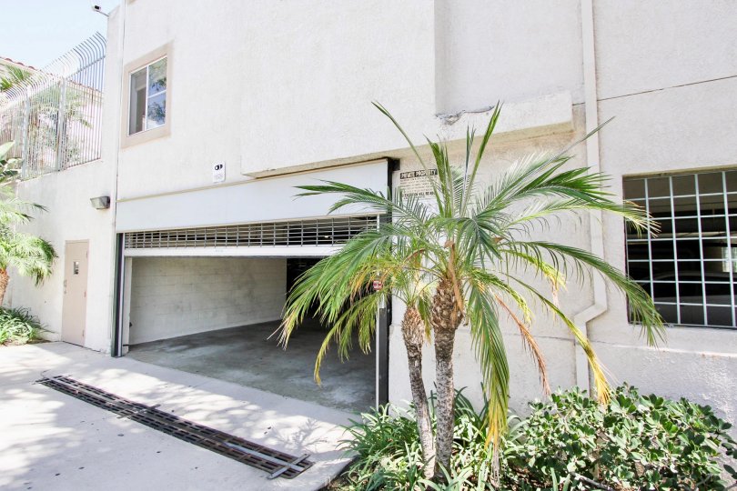 The parking garage for East Park Villas in Long Beach, California