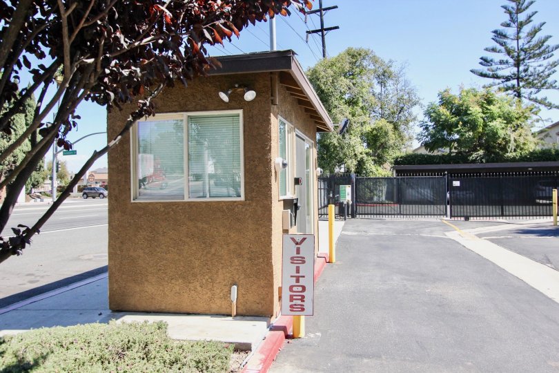 The guard building at El Dorado Lakes