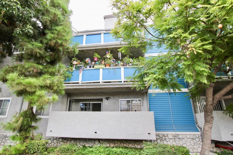 The balconies at Gaviota Heights in Long Beach, California