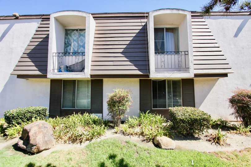 The brown shutters seen on the Hampton Condominium unit