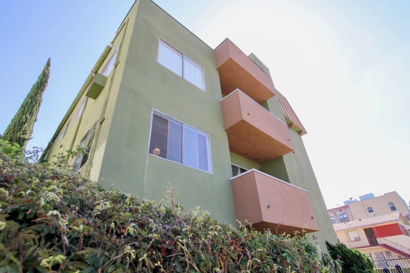 The windows in The Kenmore Condos building
