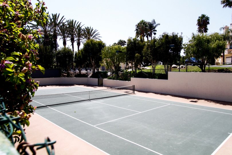 The tennis courts at The Pointe at Malibu