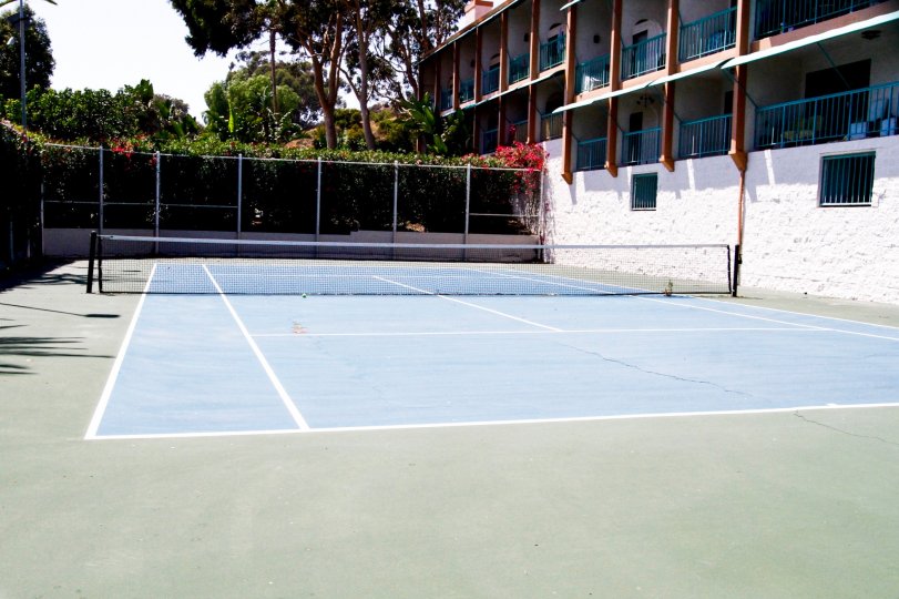 The tennis courts for residents of Tivoli Cove