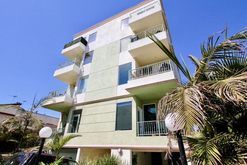The balconies at Avon Villas in Mar Vista, California
