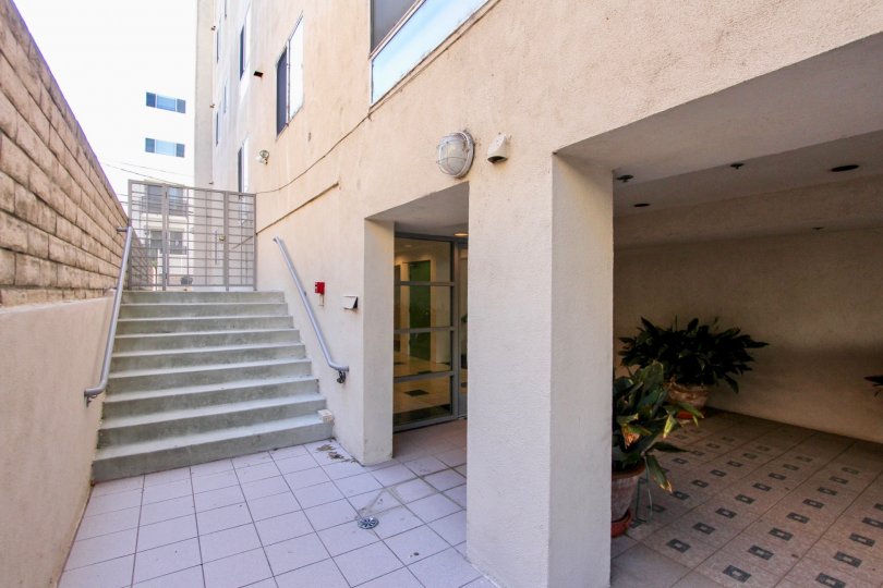 The stairs seen at Avon Way Condominiums