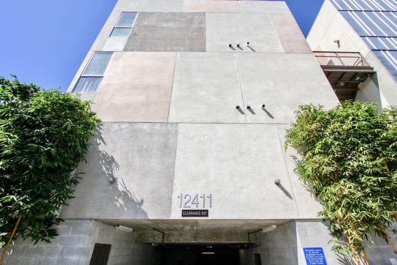 The address above the parking garage at Habitat Pacific