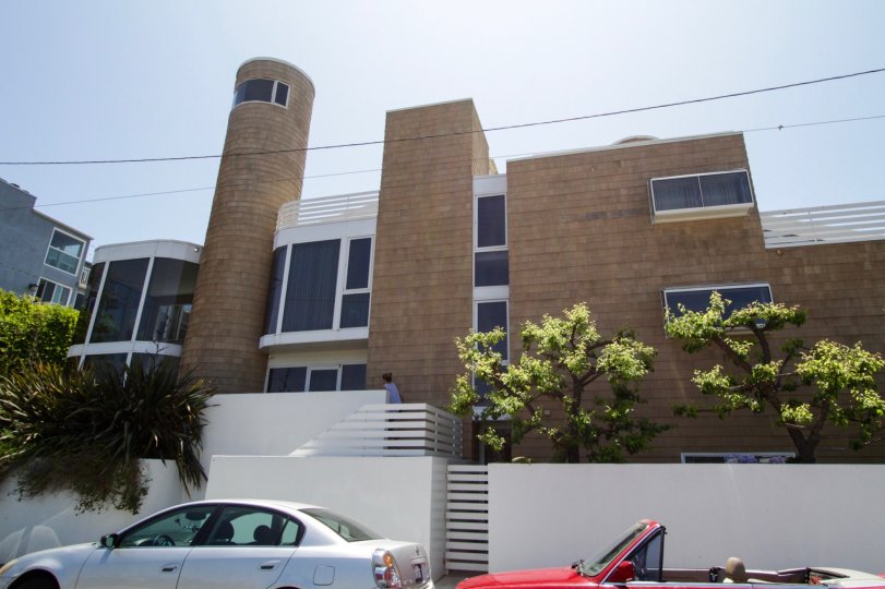The windows of 28 Mast in Marina Del Rey